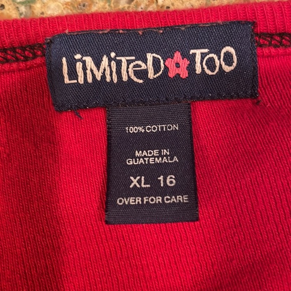 Limited too top patriotic flag red, white and blue girls size 16 XL - Picture 9 of 9